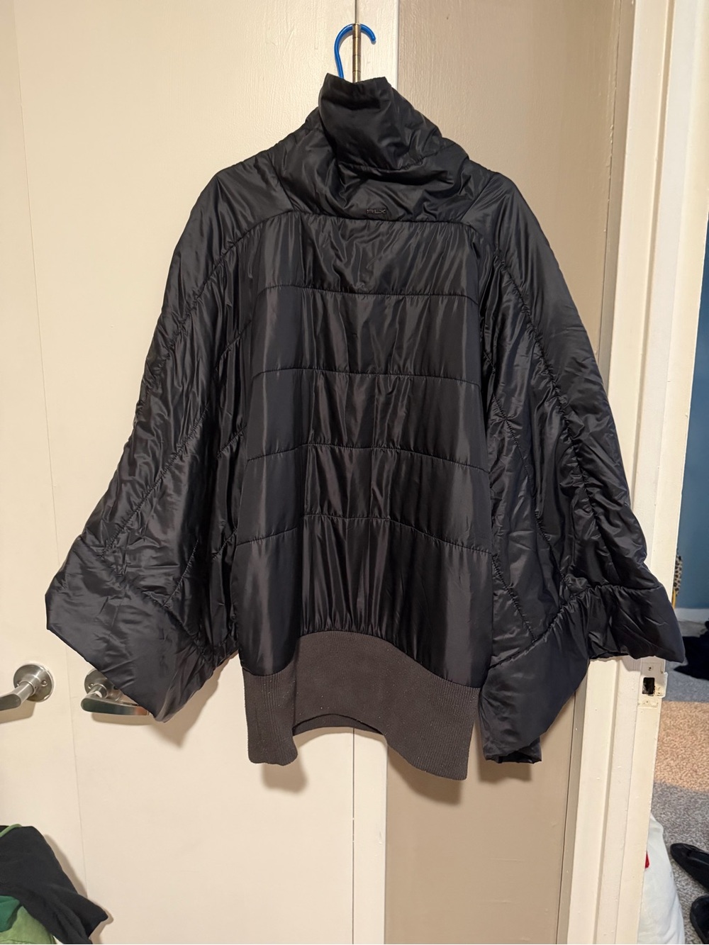 RLX Ralph Lauren Black Quilted Packable Pullover Jacket